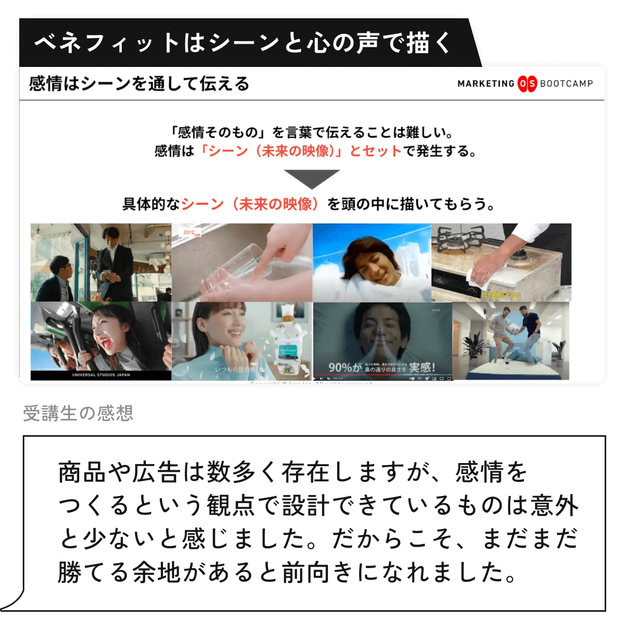 ベネフィットはシーンと心の声で描く - 講義内容プレビュー